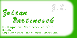 zoltan martincsek business card